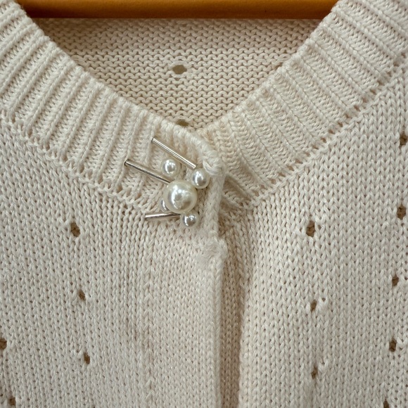 BT Cream Sweater with Pearl Accents - Picture 2 of 4